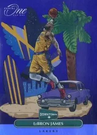 2020-21 Panini One and One - Downtown #3 - LeBron James - Los Angeles Lakers