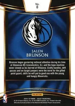 Back of Jalen Brunson