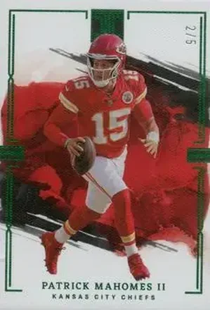 2023 Panini Impeccable - Emerald #45 - Patrick Mahomes II - Kansas City Chiefs