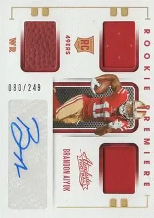 2020 Panini Absolute #219 - Brandon Aiyuk - San Francisco 49ers