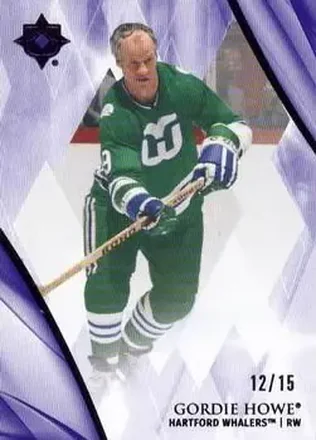 2023-24 Upper Deck Ultimate Collection - Purple #84 - Gordie Howe - Hartford Whalers