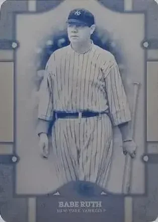 2024 Topps Tier One - Printing Plates Cyan #3 - Babe Ruth - New York Yankees