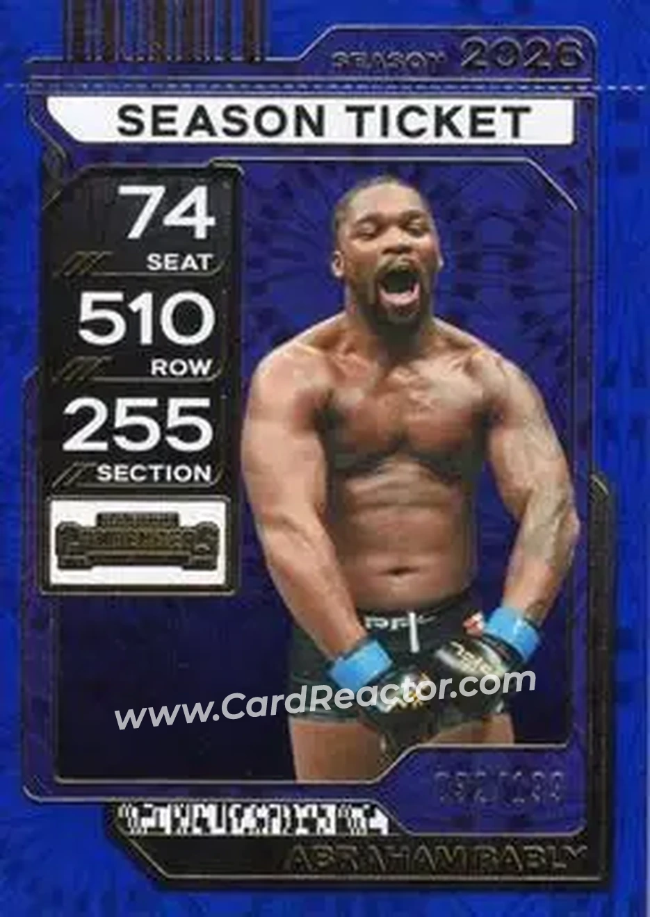 2026 Panini Contenders PFL - Season Ticket Blue Fireworks #18 - Abraham Bably - Front