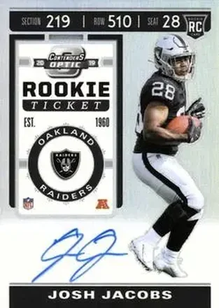 2019 Panini Contenders Optic #124 - Josh Jacobs - Oakland Raiders