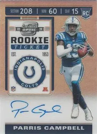 2019 Panini Contenders Optic #134 - Parris Campbell - Indianapolis Colts