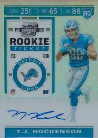 2019 Panini Contenders Optic #137 - T.J. Hockenson - Detroit Lions