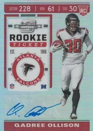 2019 Panini Contenders Optic #144 - Qadree Ollison - Atlanta Falcons