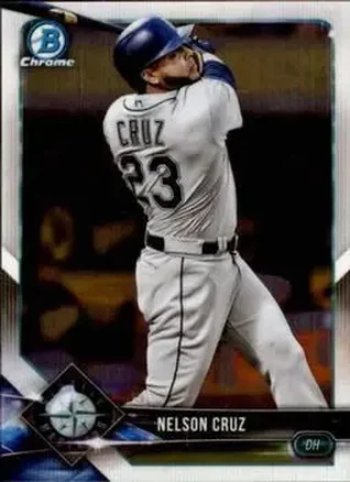 2018 Bowman Chrome #9 - Nelson Cruz - Seattle Mariners