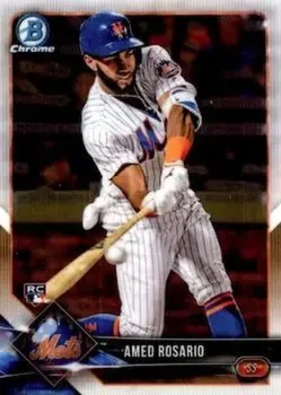 2018 Bowman Chrome #11 - Amed Rosario - New York Mets