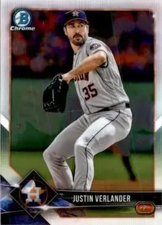 2018 Bowman Chrome #15 - Justin Verlander - Houston Astros