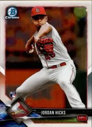 2018 Bowman Chrome #16 - Jordan Hicks - St. Louis Cardinals