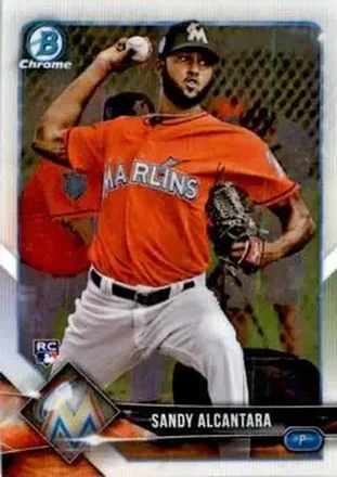 2018 Bowman Chrome #19 - Sandy Alcantara - Miami Marlins