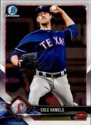 2018 Bowman Chrome #26 - Cole Hamels - Texas Rangers
