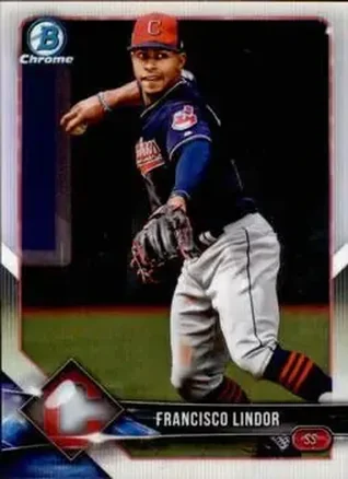 2018 Bowman Chrome #31 - Francisco Lindor - Cleveland Indians
