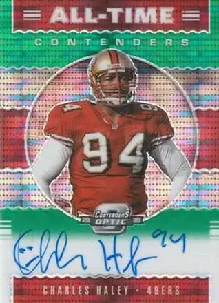 2020 Panini Contenders Optic - All-Time Contenders Green Pulsar #AT1 - Charles Haley - San Francisco 49ers