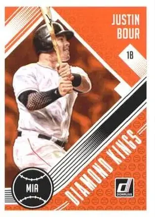 2018 Donruss #15 - Justin Bour - Miami Marlins