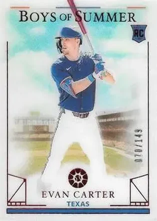 2024 Panini Boys of Summer - Red #16 - Evan Carter - Texas Rangers