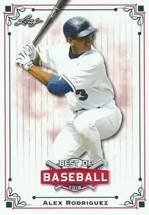 2018 Leaf Best of Baseball #BB-01 - Alex Rodriguez - Texas Rangers