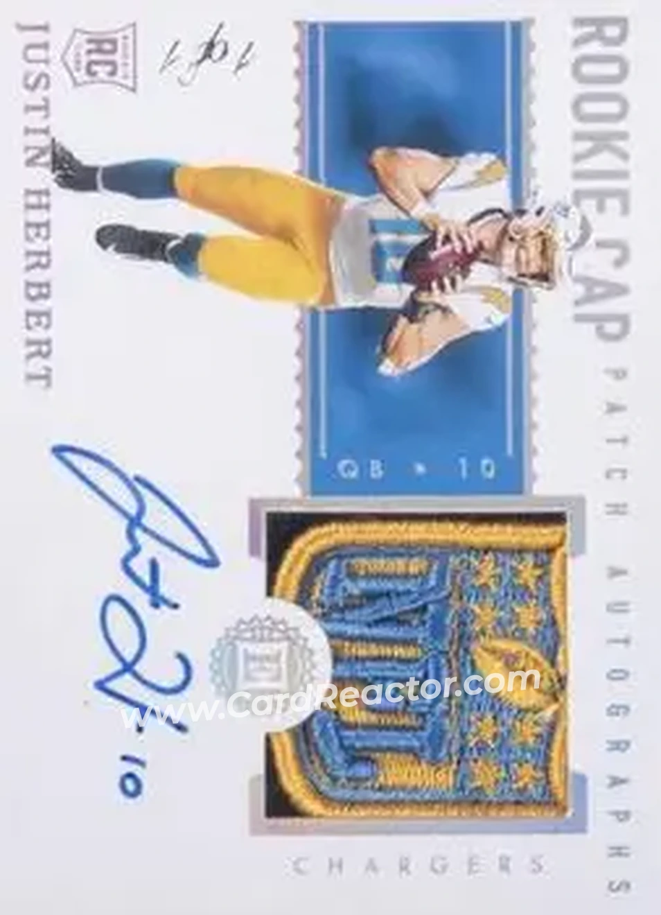 2020 Panini Encased - Diamond #103 - Justin Herbert - Los Angeles Chargers - Front