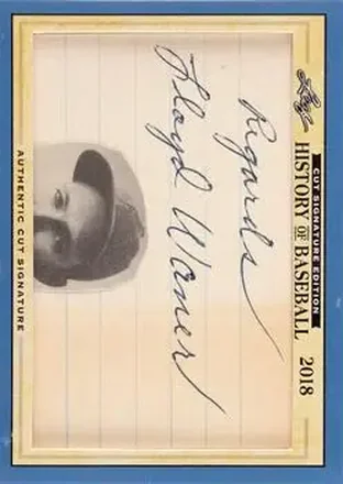 2018 Leaf Cut Signature Edition History of Baseball #NNO - Lloyd Waner
