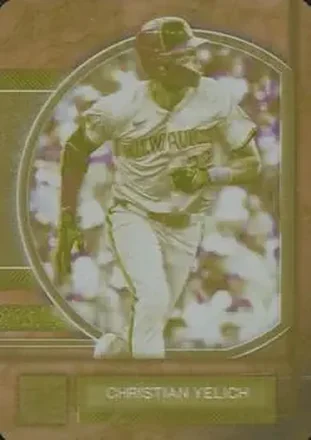 2025 Topps Museum Collection - Printing Plates Yellow #68 - Christian Yelich - Milwaukee Brewers