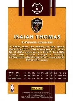 Back of Isaiah Thomas
