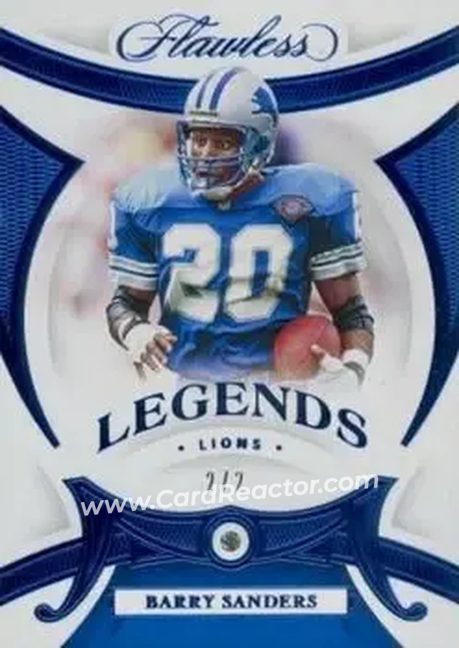 2020 Panini Flawless - Aquamarine #86 - Barry Sanders - Detroit Lions - Front