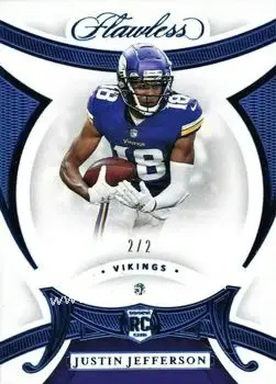 2020 Panini Flawless - Aquamarine #110 - Justin Jefferson - Minnesota Vikings - Front