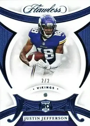 2020 Panini Flawless - Aquamarine #110 - Justin Jefferson - Minnesota Vikings