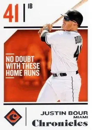 2018 Panini Chronicles #5 - Justin Bour - Miami Marlins