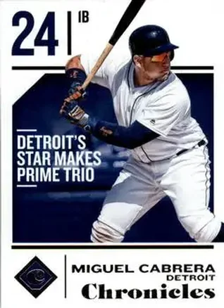 2018 Panini Chronicles #7 - Miguel Cabrera - Detroit Tigers