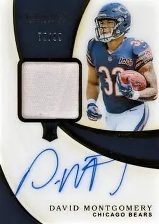 2019 Panini Immaculate Collection #111 - David Montgomery - Chicago Bears