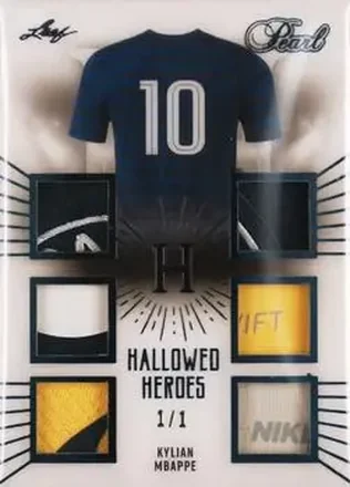 2021-22 Leaf Pearl - Hallowed Heroes Black Spectrum #HH-8 - Kylian Mbappe - France