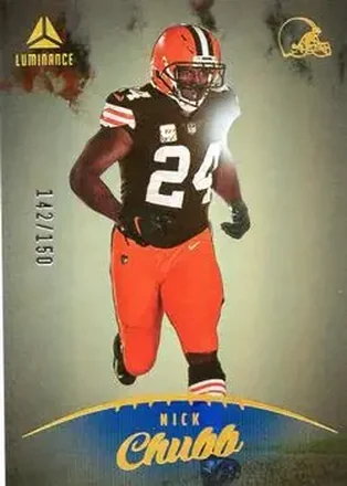 2023 Panini Luminance - Blue #5 - Nick Chubb - Cleveland Browns