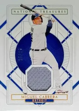 2021 Panini National Treasures - Holo Gold #34 - Miguel Cabrera - Detroit Tigers