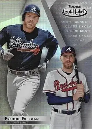 2018 Topps Gold Label #9 - Freddie Freeman - Atlanta Braves