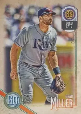 2018 Topps Gypsy Queen #44 - Brad Miller - Tampa Bay Rays