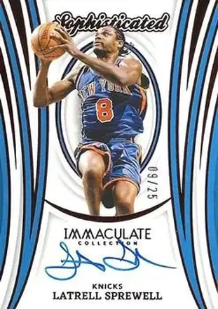 2023-24 Panini Immaculate Collection - Sophisticated Signatures Red #SSS-LSN - Latrell Sprewell - New York Knicks