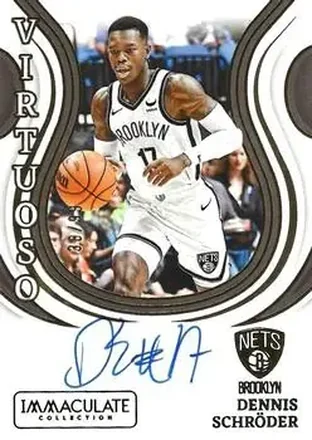 2023-24 Panini Immaculate Collection - Virtuoso Autographs #VA-DSB - Dennis Schroder - Brooklyn Nets