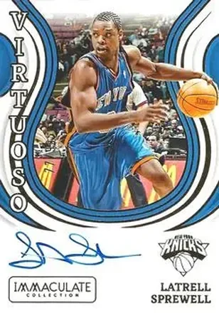 2023-24 Panini Immaculate Collection - Virtuoso Autographs #VA-LSN - Latrell Sprewell - New York Knicks