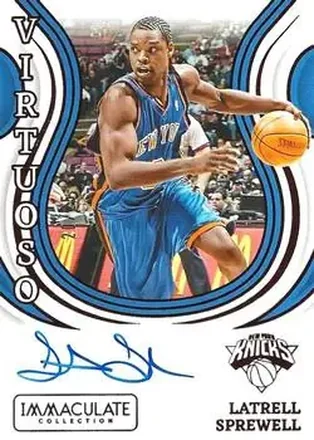 2023-24 Panini Immaculate Collection - Virtuoso Autographs Red #VA-LSN - Latrell Sprewell - New York Knicks