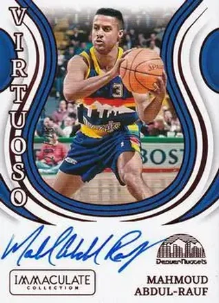 2023-24 Panini Immaculate Collection - Virtuoso Autographs Red #VA-MAR - Mahmoud Abdul-Rauf - Denver Nuggets