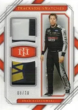 2021 Panini National Treasures - Trackside Swatches Holo Gold #TS-BK - Brad Keselowski - Team Penske