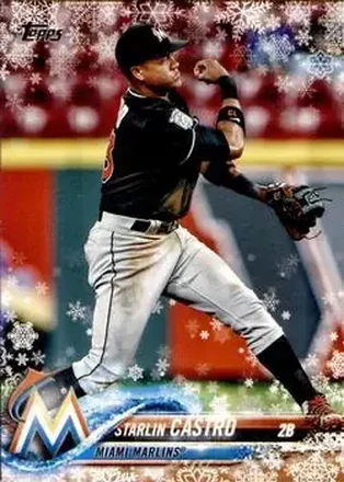 2018 Topps Holiday #HMW2 - Starlin Castro - Miami Marlins