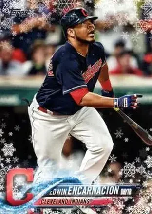2018 Topps Holiday #HMW3 - Edwin Encarnacion - Cleveland Indians
