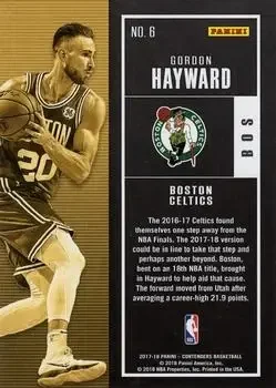 Back of Gordon Hayward
