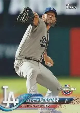 2018 Topps Opening Day #1 - Clayton Kershaw - Los Angeles Dodgers