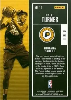 Back of Myles Turner