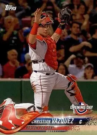2018 Topps Opening Day #21 - Christian Vazquez - Boston Red Sox