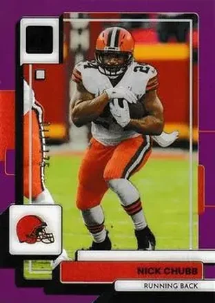 2022 Clearly Donruss - Purple #13 - Nick Chubb - Cleveland Browns